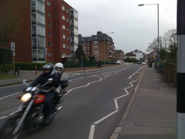 Rich taking Ann Higham on a motorbike ride the first time she met him